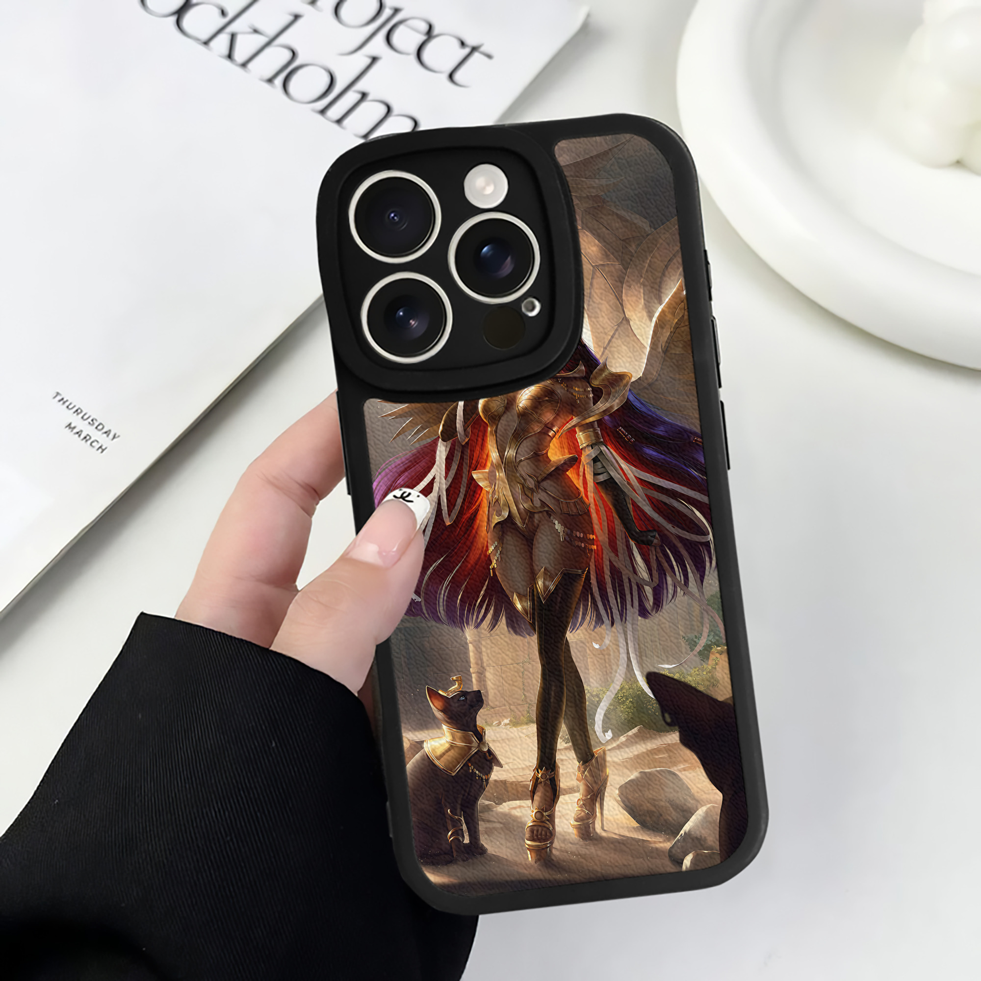 （画像用） 遊☆戯☆王 Yu-Gi-Oh! 【iPhone 16シリーズ対応】シリコンスマホケース（レザー調） 材質：シリコン